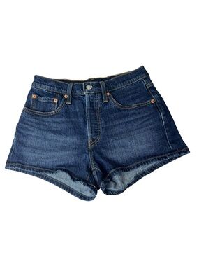 Levi’s 501 Button Fly Women’s Size 27 Dark Wash Blue Jean Shorts